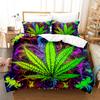 Colorful Maple Leaves Bedding Set Single Twin Full Queen King Size Cool Bed Set Aldult Kid Bedroom Three-Piece Suits 3