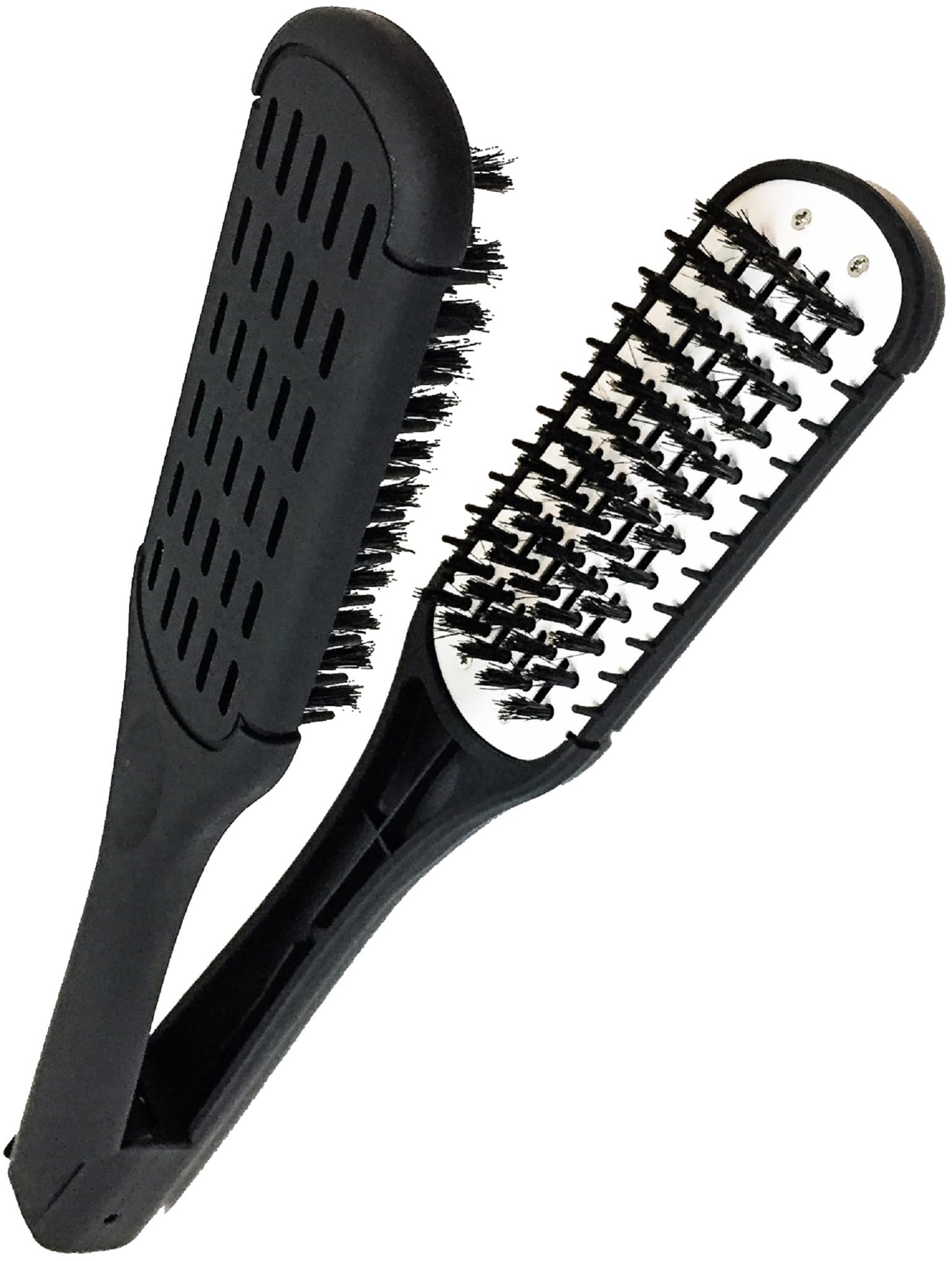 

MONOW Двойная щетка для волос Прямая щетка Щетка из щетины кабана Щетка для выпрямления волос Фен-щетка (черный) чёрный