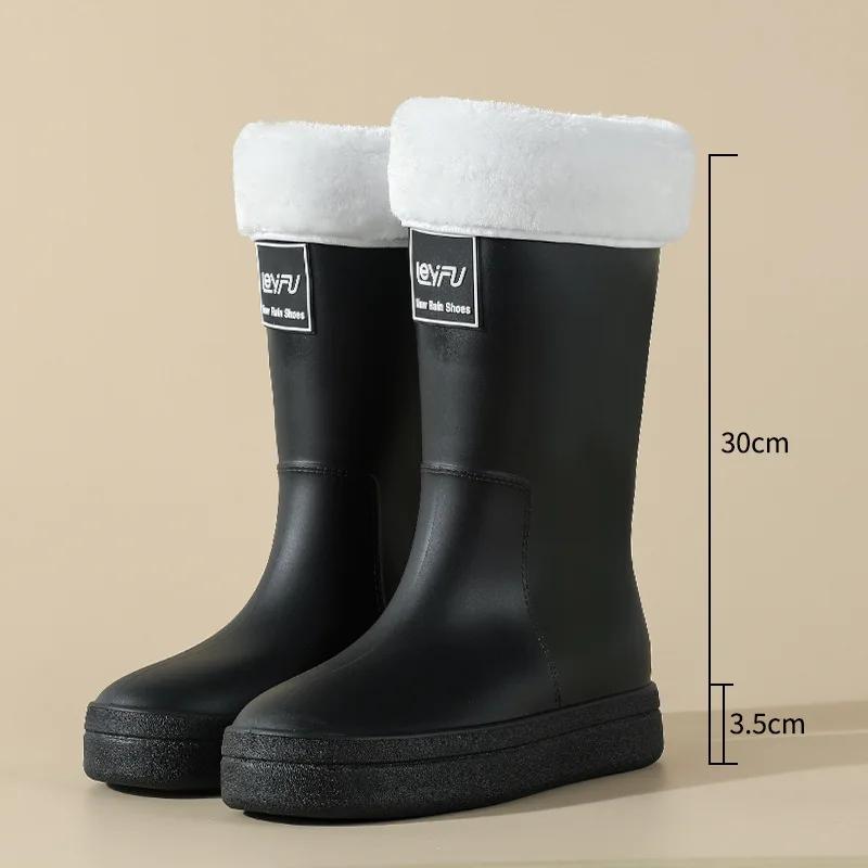 Winter New Women`S Rain Shoes Non-Slip