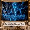 City Cyberpunk (185) Theme Personalized Tapestry Custom Name Text Wall Hanging Tapestry Home Background Decoration