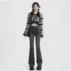 High Waist Flare Jeans For Woman Retro Elastic Sexy Denim Sweatpants Streetwear Fashion Harajuku Jeans Trousers