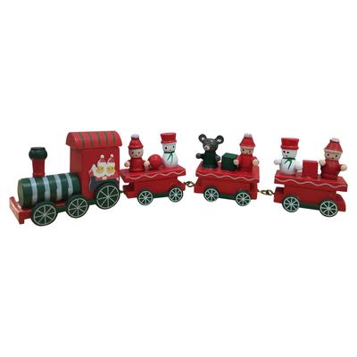 Noel Süslemeleri Noel Ahşap Küçük Tren Çocuk Anaokulu Şenlikli