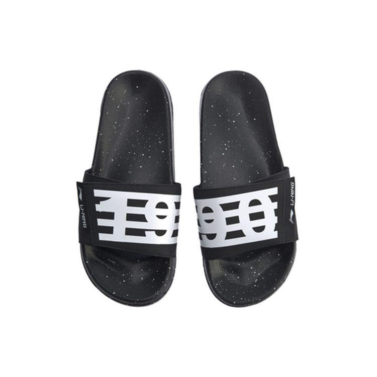 Disney x Li Ning Quiet Slide Slippers Men's Black AGAQ023-4