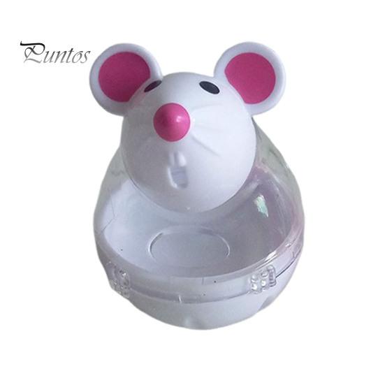 Cat Treat Dispenser Toy Large Capacity Transparent Design Mouse Shape Cat Interactive Toy Food Dispenser Treat Toy