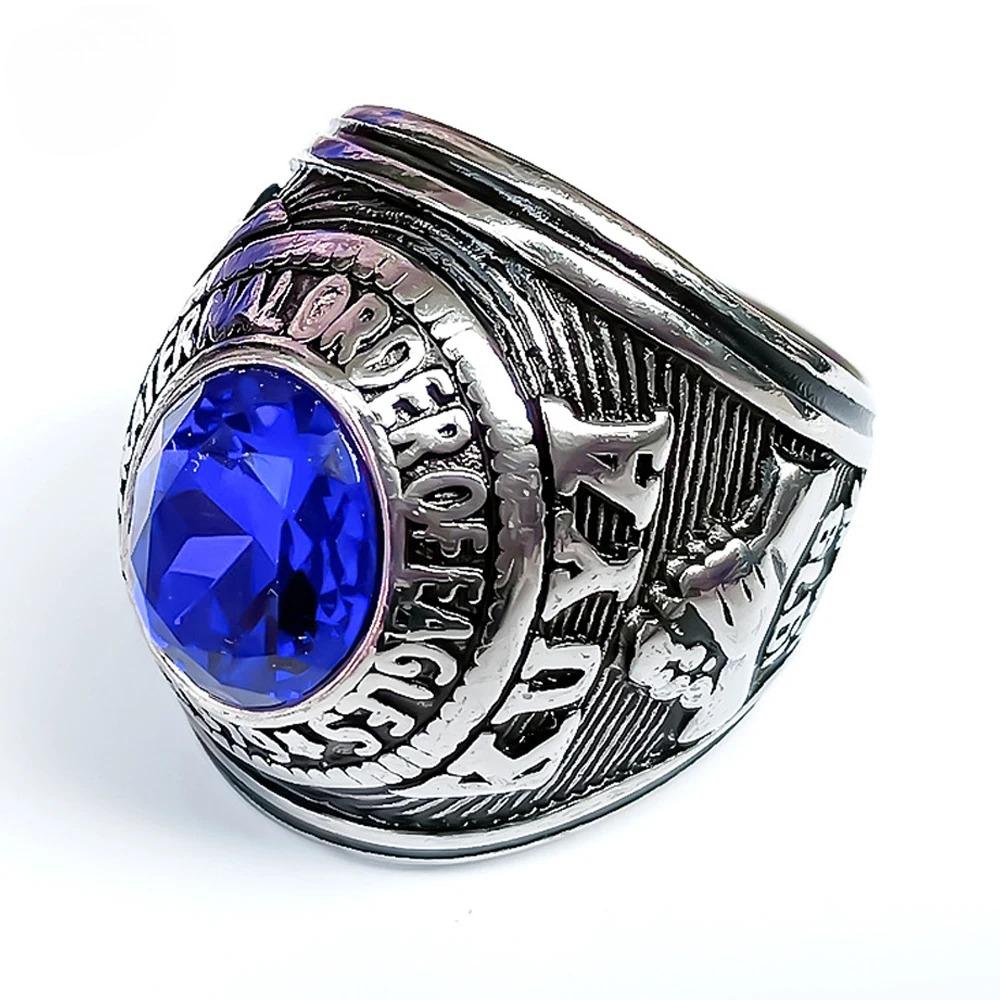 Anello dell'Esercito Aquila in Acciaio Inossidabile Filippino Anello da Uomo Americano Soldato in Titanio