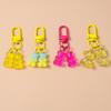 Cute Resin Candy Bear Keychain 3D Simulation Animal Key Rings for Women Girls Handbag Pendants DIY Kid's Jewelry Gifts