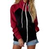 Women's Casual Loose Color Fleece Sweatshirt Top Jacket