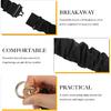 Breakaway Scrunchie Lanyard with Id Holder, Stretchy Teacher Lanyards for Id Badges Keys, Black