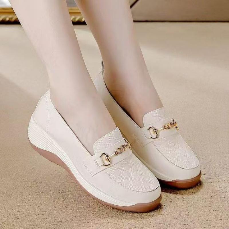 

Легкие туфли на плоской подошве, на танкетке, женские туфли на мягкой подошве, новые весенне-осенние, на толстой подошве, женские 40