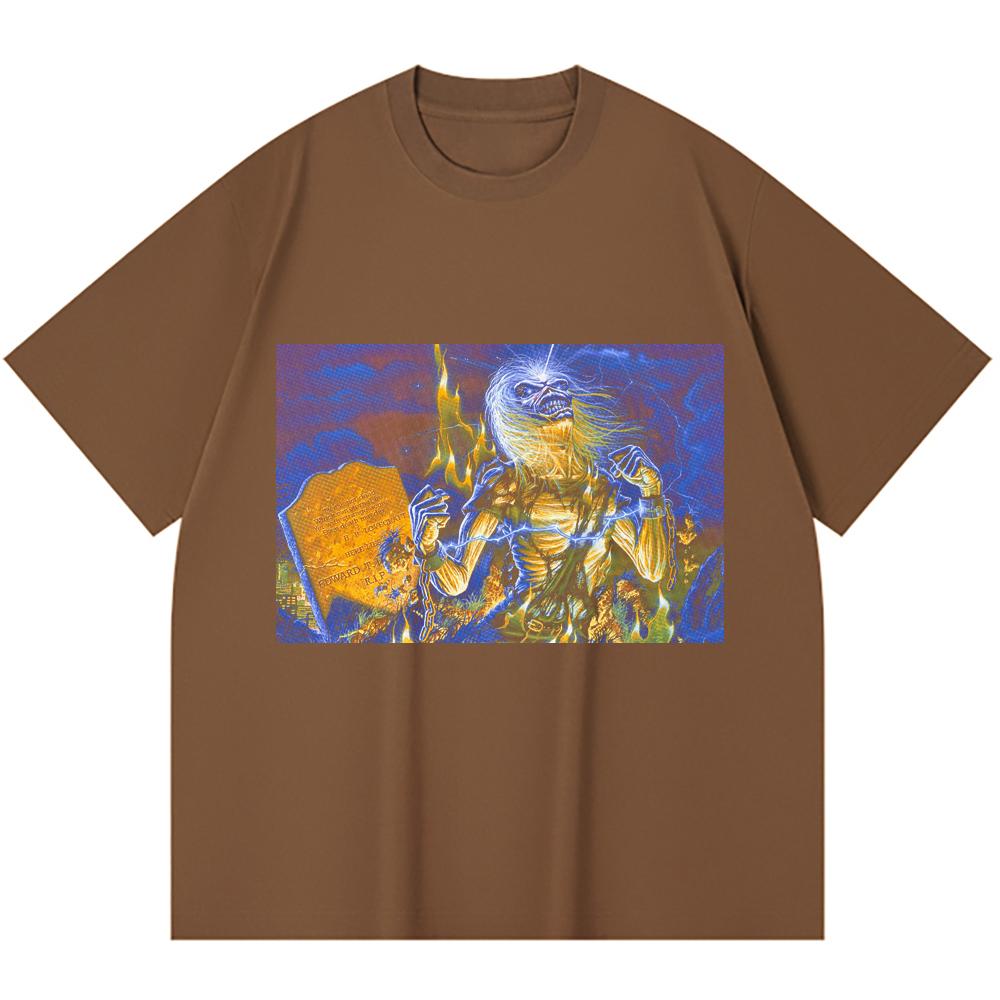 230 g/m² 100% Baumwolle Heavy Metal T-Shirt Rockband Beliebte Musik Druck Unisex Schweres Baumwoll-T-Shirt