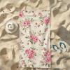 1 Stück Elegantes Rosa Rose Floral Strandtuch, Schnelltrocknendes Weiches Saugfähiges Leichtes Handtuch, Vielseitig für Pool, Fitnessstudio, Reisen, Spa