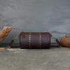 Genuine Leather Rivet Cylinder Bag Retro Vegetable-tanned Niche Design Single-shoulder Crossbody Bag