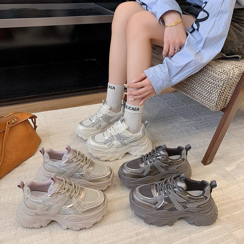 Damen-Sportschuhe mit dicker Sohle, Damen-Herbstschuhe 2025, modischer Knaller, Damen-Freizeitschuhe, Dad-Schuhe