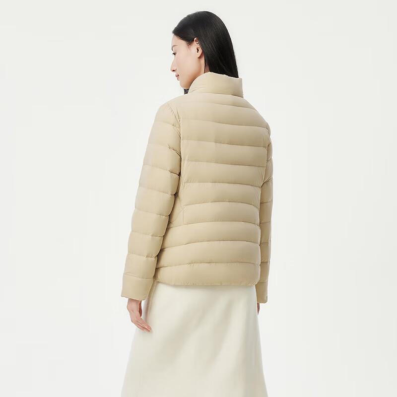 TANBOER Women's Lightweight Slim Fit Short Stand-Collar Down Jacket 310266A