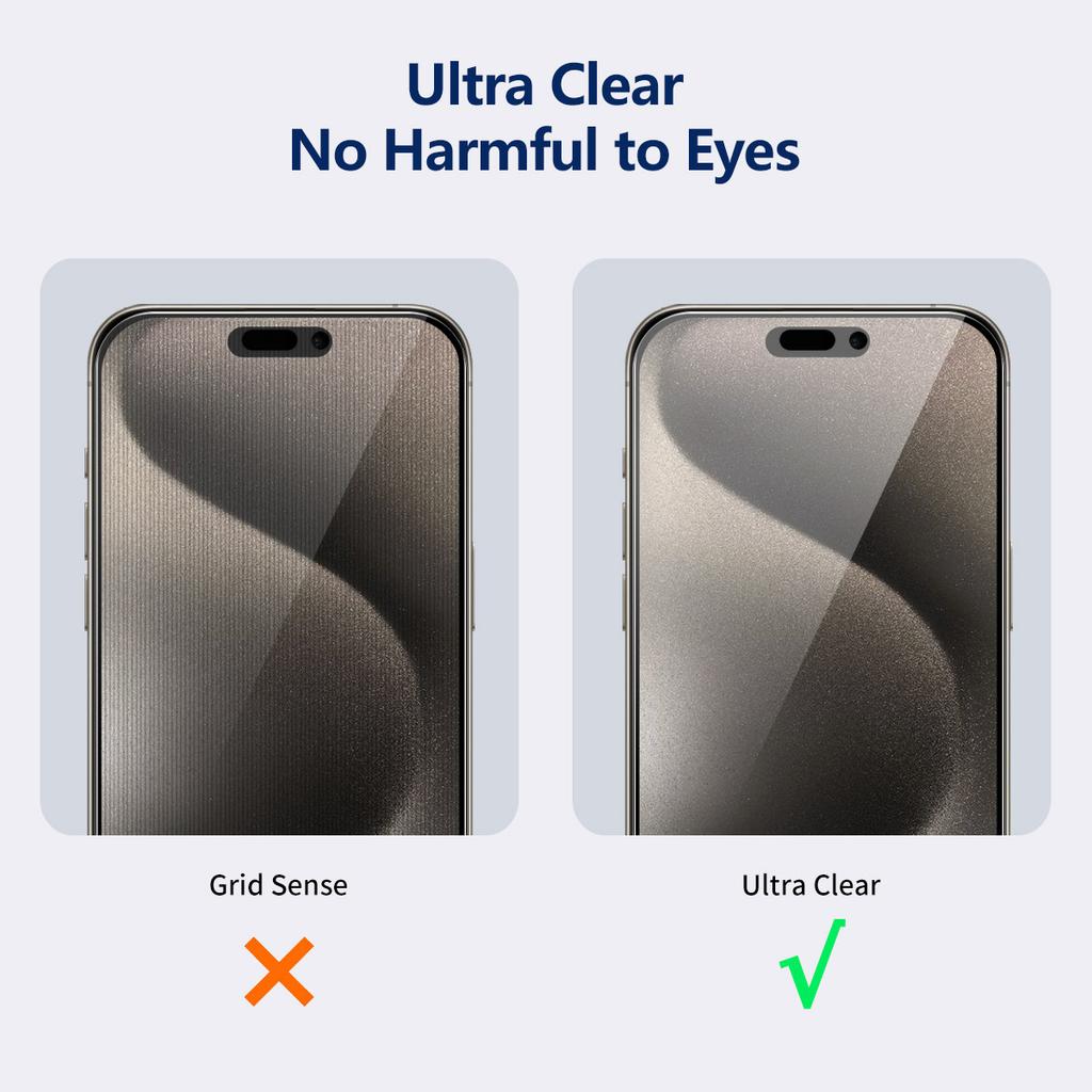 ENKAY HAT PRINCE 2Pcs For iPhone 15 Pro Max Anti-Spy Film High Aluminium-silicon Glass Screen Protector
