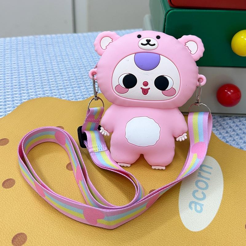 

Новая милая милая милая мультяшная силиконовая сумка детская мини-сумка для хранения монет маленькая девочка выходит универсальная сумка через плечо