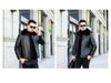 Men's Winter Casual Lapel Leather Jacket with Plus Velvet, Suitable for Middle-aged and Elderly.