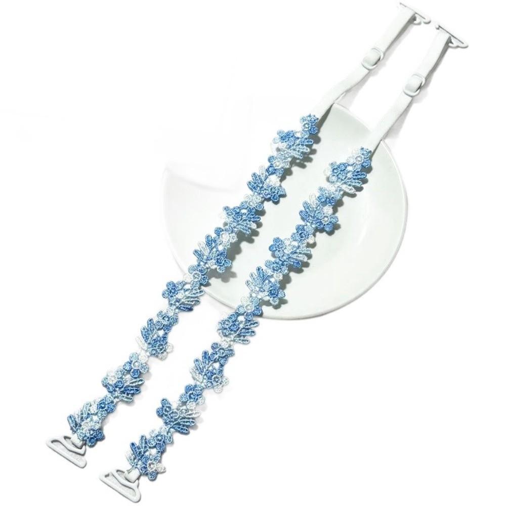 1 paio di Spalline per Reggiseno Floreali in Pizzo Antiscivolo Regolabili Cinghie Floreali per le Spalle Elastiche con Bordatura in Pizzo Cintura per Lingerie Donna