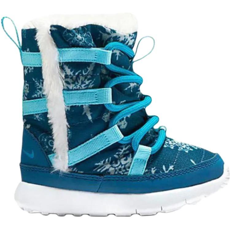 Nike Roshe One Print Bequeme Weiche High-Top Laufschuhe Babyschuhe Blau 807746-400