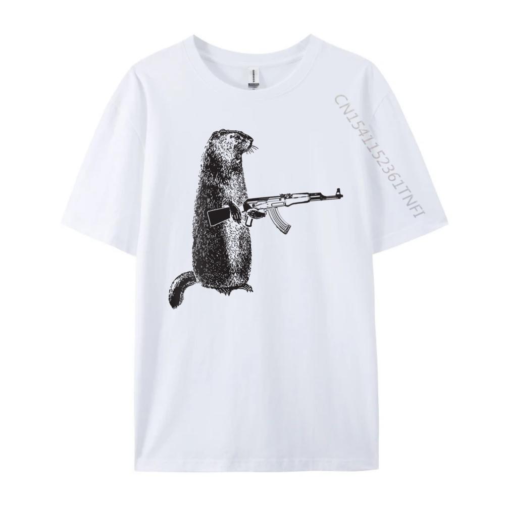 Womens Hunting Woodchuck Gun Groundhog White Graphic Tee TShirt Graphic Shirts Unisex Unisex Clothes T Shirt for Unisex