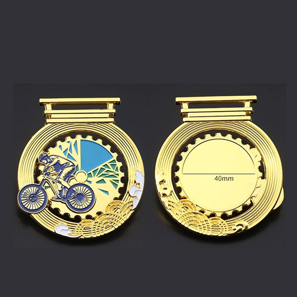 Customized Metal Medal For Cycling Competition Gold Silver Bronze Honor Team School Activity Home Decoration Neck Hanging 1Pc