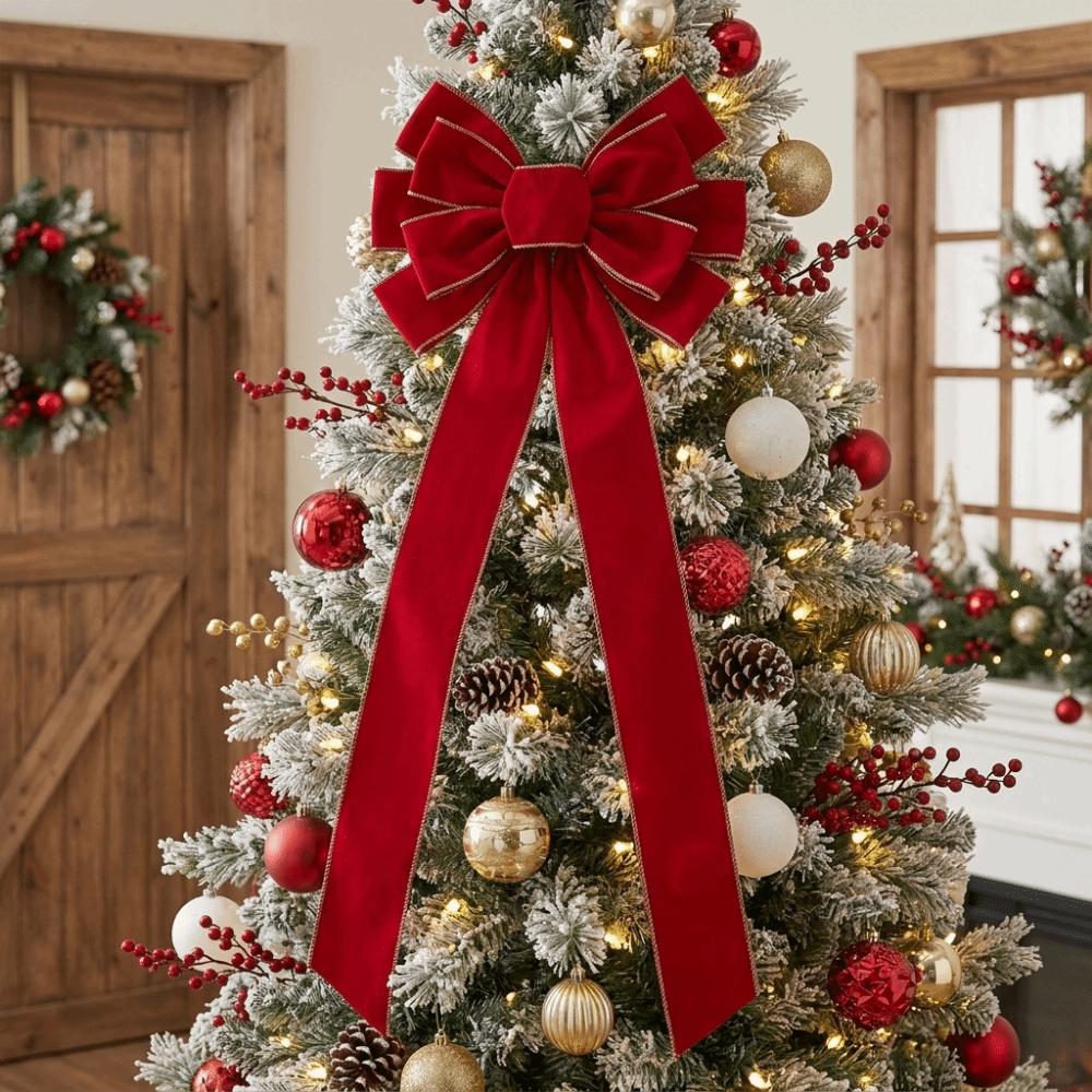 Creative Christmas Bow Decoration Elegant Christmas Tree Ornaments  Party Supplies