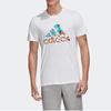 Adidas T Shirts Men's White Crew Neck Moderate FN1746