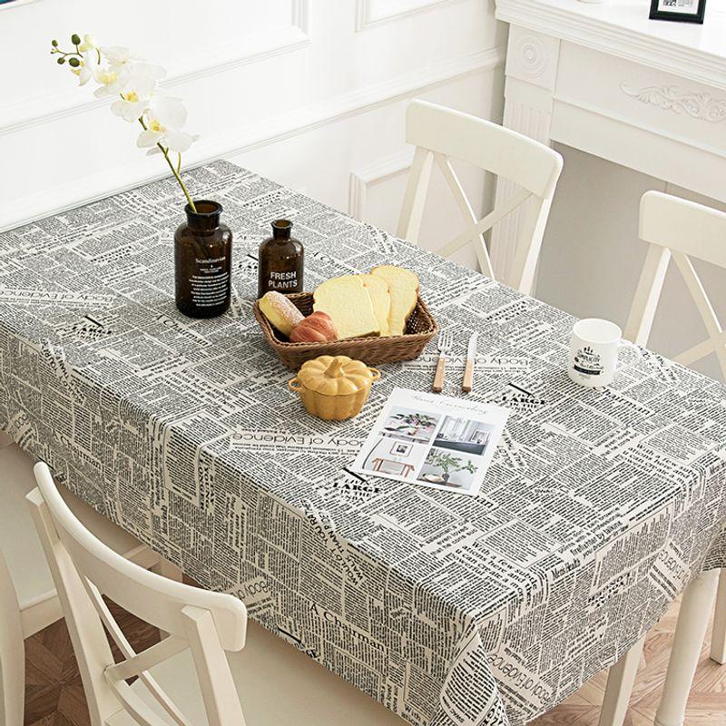 

Pastoral Artsy Retro Wood Grain Dining Table Tablecloth Ikea Cotton Linen Tablecloth Fabric Internet Celebrity Simple Photography Background English newspaper tablecloth 70*70cm