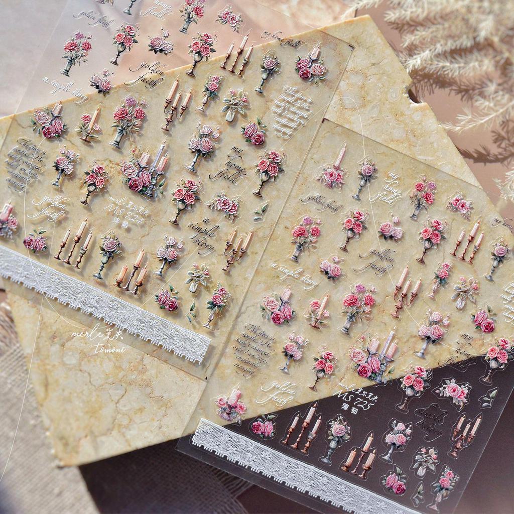 Tomoni Thin & Tough Rose Nail Stickers - Japanese Stationery Collaboration