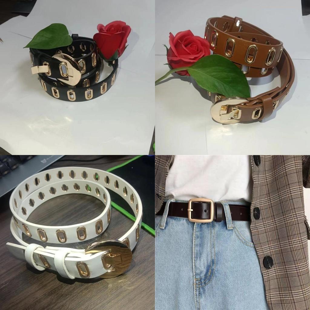 Simple Stylish And Ladies Korean Version Pu Leather Belt For Vintage Fashion Denim