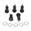 392A 3.5Mm Female Music Video Jacks Socket with Threaded Nut Design Flame Retardant Shell For Secure Installation 5Pcs