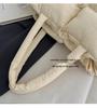 Autumn/Winter Plaid Nylon Padded Tote: Casual, Versatile, Large Capacity Shoulder Handbag