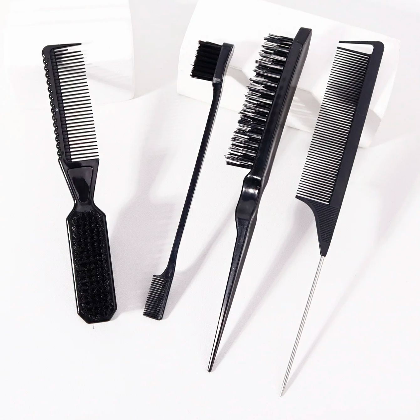 

Набор из 4 расчесок для укладки, подходит как для мужчин, так и для женщин, инструмент для стрижки волос, набор для укладки, Специально для париков из натуральных волос