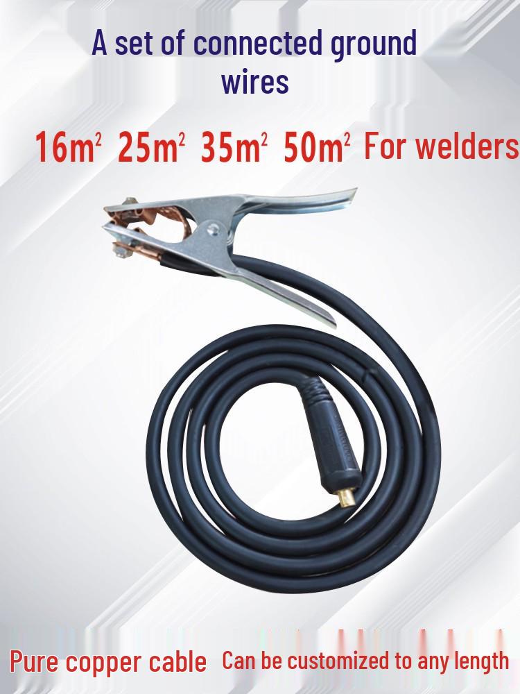 Copper Welding Cable Set 16/25/35/50 SQ with Ground Clamp