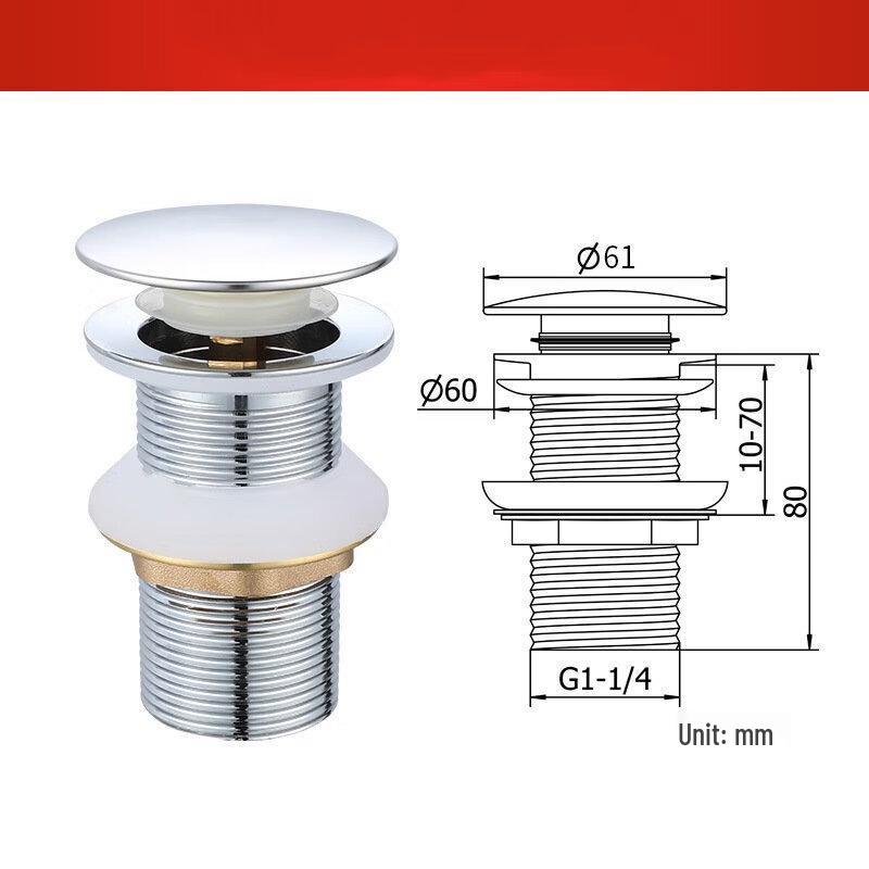 CHENDU Press-Type Basin Pop-Up Drain Assembly