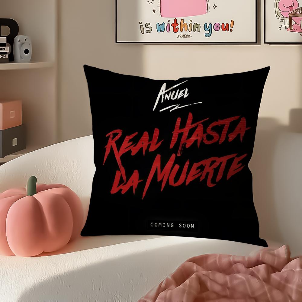RReal HHasta LLa MMuerteS Cushion Cover Pillowcase Short Plush Invisible Zipper Room Sofa Cushion Cover
