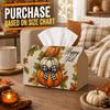 1pc Rustic Farmhouse Tissue Box | Multi-functional Autumn Napkin Dispenser, Available Suitable for Home, Fall Car Decoration Stacked Pumpkin Bow -Appl