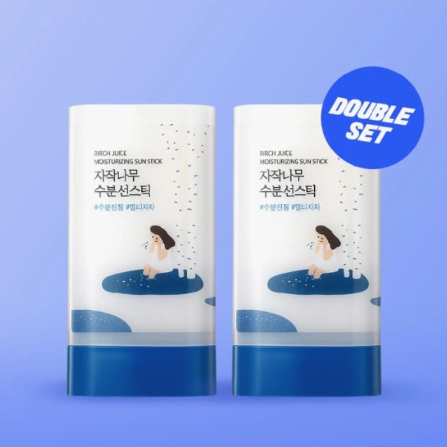 ROUND LAB Birch Juice Moisturizing Sun Stick 19g Double Set