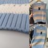 Nordic Autumn Logo Knit Sleeveless Striped Sweater Vest