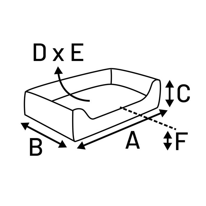 Coussin panier côtelé Rectangle Marron 65x50x20cm