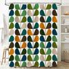 Shower Curtain Botanical Leaf Print Nature Themed Bathroom Decor Farmhouse Style Waterproof Fabric Backdrop Artistic Modern Desi