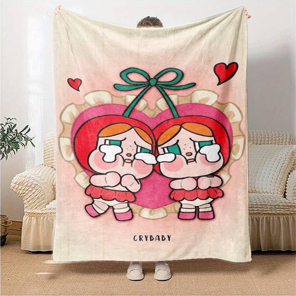 Pop Mart Blanket Soft & Cozy Perfect for Couch Office Seaside for All Seasons Playful Design Unique Gift for Family and Friends Camping