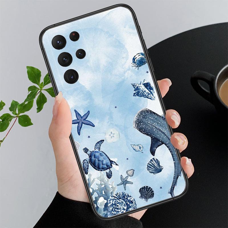 Phone Case For Samsung A17 A55 A16 A56 A35 A15 A53 A54 A33 A34 A25 A05S A52 A52S A07 A26 A06 Ocean Starfish