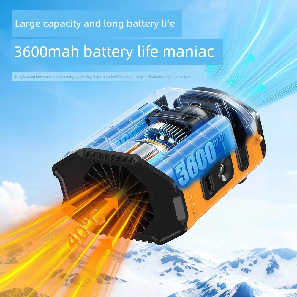 2026 New Model Waist-Mounted Fan for Outdoor Sports, High-Speed Waist Clip Fan, Flashlight, 100-Speed Neck Fan