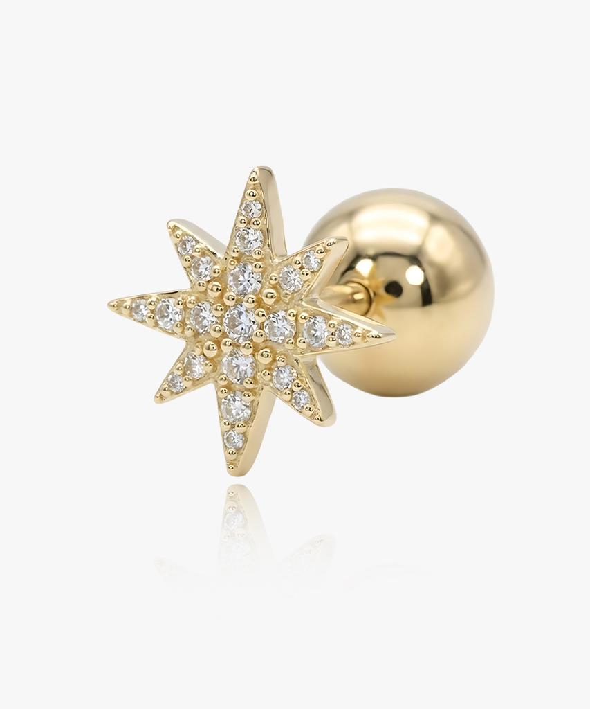 Helene Jewelry 925 Silver Mini Star Pave Piercing