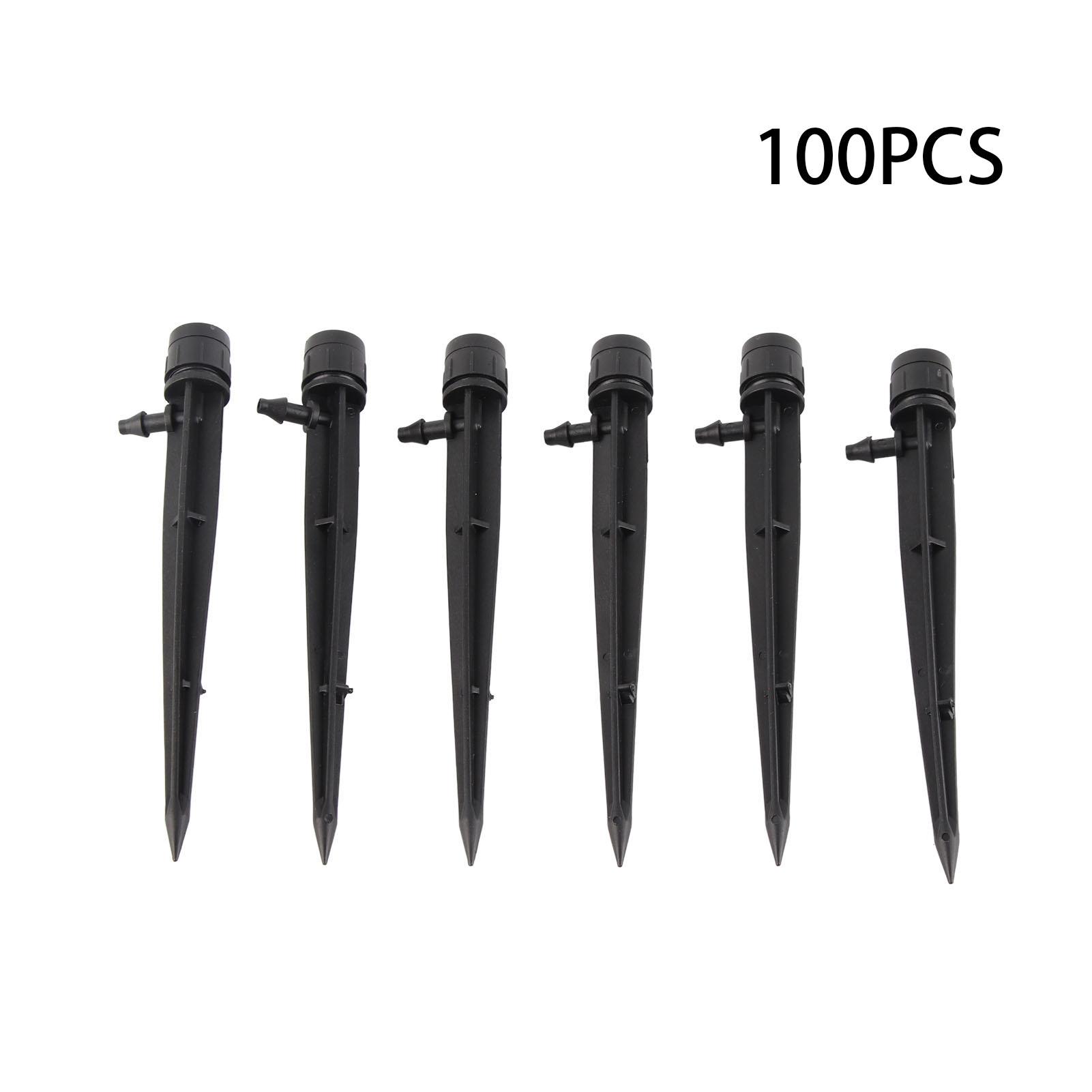 Konnwei Unisex 100Pcs Drip Emitters 360 Degree Adjustable Water Flow Drippers Sprayer For Patio Lawn Bed Watering System 13Cm 5.1In