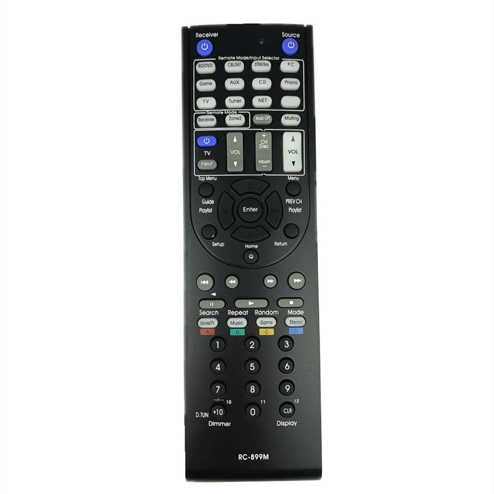 

RC-899M Пульт-заменитель Пульт дистанционного управления для AV-ресивера для систем домашнего кинотеатра Integra Простая настройка Батарейка в комплект не входит