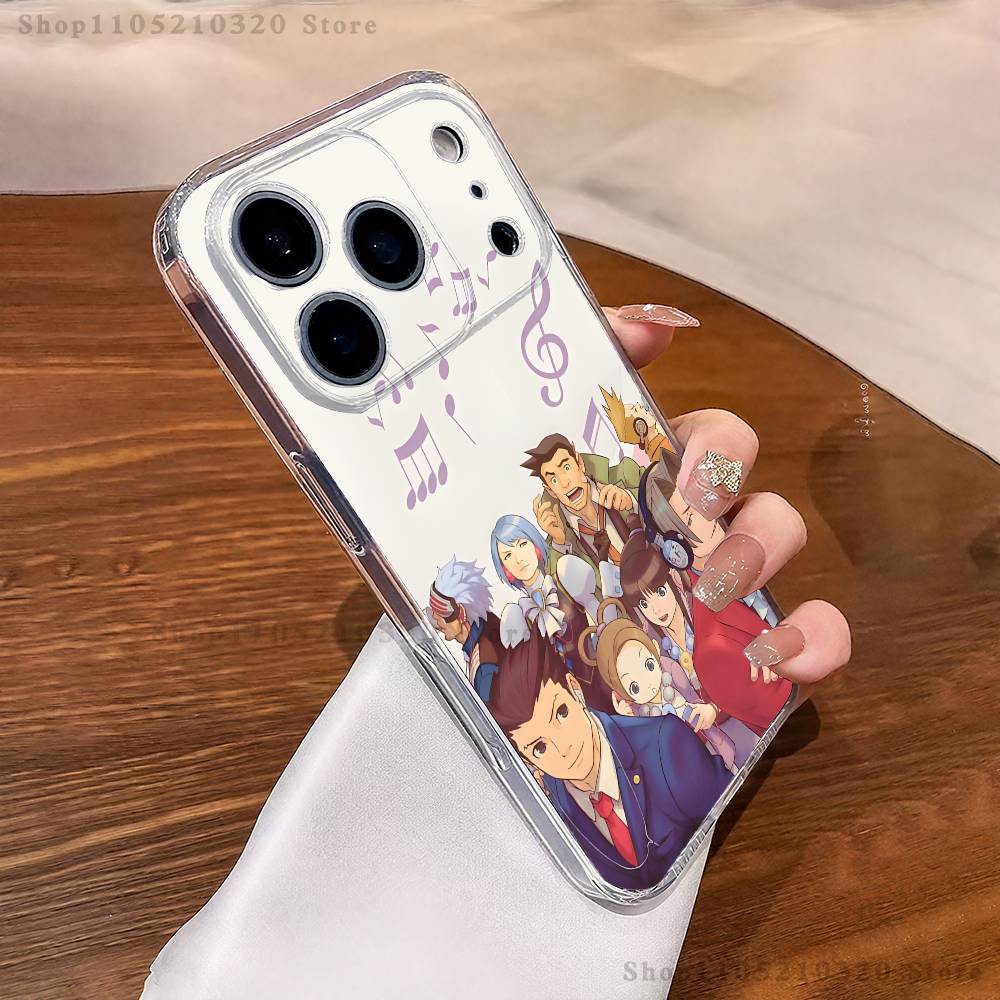 

Game Ace A- Attorney Phone Case For iPhone 17,16,15,14,13,12,11 Pro,Max,Plus,X,XS,XR,SE4,E Mini Transparent Soft Cover iPhoneXR