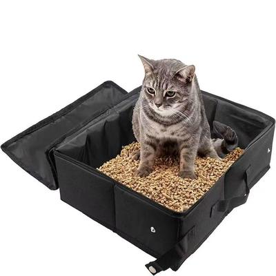 Litière Pliable Portable Imperméable pour Chat avec Sac de Rangement