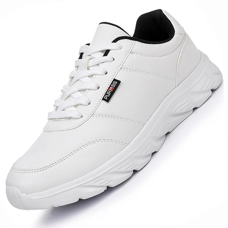 

Men Outdoor Sports Sneakers Leather PuLeather Comfortable Quality Black Fashion Shoes Jogging Training High Durable Construction for Long Term Use 43